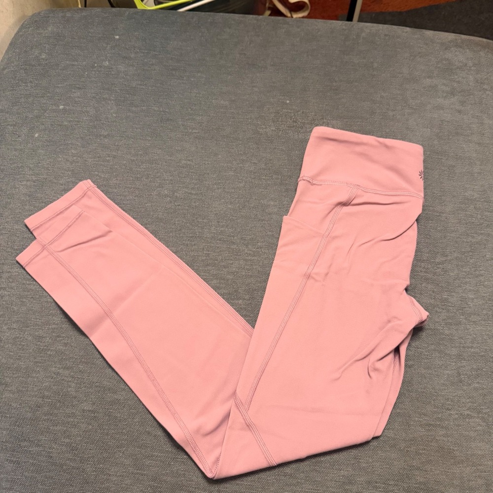 Athleta Girl High Rise Stash Your Treasures Tights Pink Leggings Kids Large 12